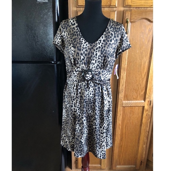 animal print dress size 14